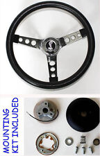 1970-1978 Mustang Ii Torino Grant Black Steering Wheel 13 12 Cobra Snake Center