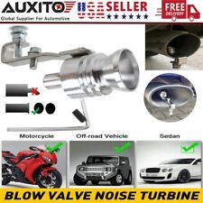 Universal Turbo Sound Blow Off Simulator Car Exhaust Muffler Pipe Whistle Silver