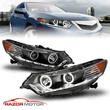 Dual Led Halo 2009 2010 2011 2012 2013 2014 For Acura Tsx Projector Headlights