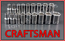 Craftsman Hand Tools 18pc Short 14 Sae Metric Mm 6pt Ratchet Wrench Socket Set
