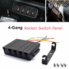 Marine Auto 12v 4 Gang Rocker Switch Panel 40-amp Onoff Control Box Controller