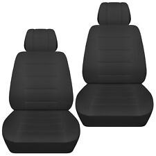 Front Set Car Seat Covers Fits 2005-2020 Toyota Tacoma Solid Charcoal