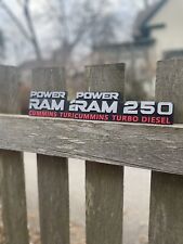 89-93 Dodge Power Ram 250 Turbo Diesel Aftermarket Emblems Badges Set Pair