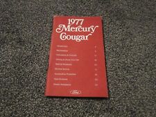 1977 Mercury Cougar Xr7 Owners Guide Manual Original Oem