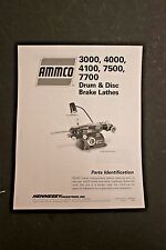 Ammco 3000 4000 4100 7500 7700 Disc Drum Brake Lathe Parts Manual