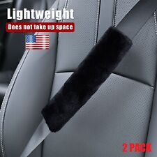 2 Soft Sheepskin Auto Seat Belt Cover Car Wool Seatbelt Shoulder Pads Cover Usa