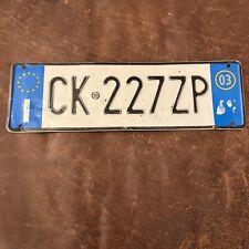 Italy Italian License Plate Tag Ck 227 Zp Eurostars Foreign Front Tag 03