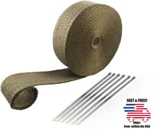 Titanium Exhaust Header Wrap 2 X 33 Heat Shield With 6pcs Stainless Steel Ties