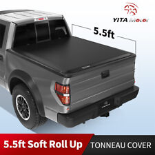 5.5ft Bed Tonneau Cover Soft Roll Up For 15-24 Ford F150 F-150 Truck Waterproof