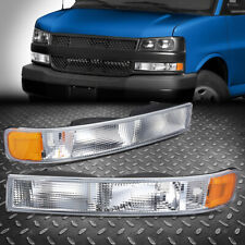 For 03-23 Chevy Express Gmc Savana Bumper Parking Turn Signal Light Chromeamber