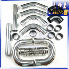 3.5 Inch Aluminum Turbo Intercooler Pipe Piping Kit Clamp Coupler Us Stock