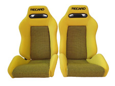 Pair Of Used Jdm Recaro Sr3 Tomcat Yellow Bucket Sport Racing Seats