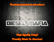 Diesel Mafia Funny Decal Windshield Window Sticker Truck