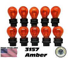 Bulk Lot Of 10 3157 Amber Turn Signal Parking Drl Light Bulbs Fast Usa Shipping
