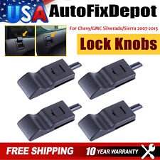 Door Lock Knob Front Rear Black 4 Pcs For 2007-2013 Chevygmc Silveradosierra