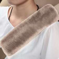 2pcs Faux Fur Soft Sheepskin Seatbelt Cover Car Belt Shoulder Pad Neck Cushion