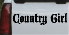 Country Girl Black Castle Font Car Truck Window Decal Sticker Black 4x0.9