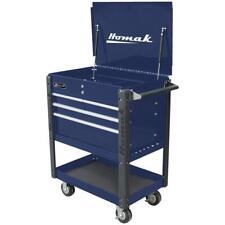 Homak Professional Series 4-drawer Utility Service Cart Blue 35 Inches