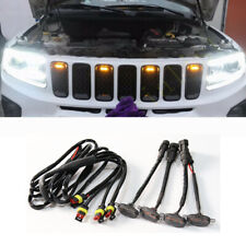 For Jeep Grand Cherokee 2003-2021 Front Grille Led Light Raptor Style Grill 4pcs