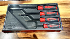 New Sealed Snap On Shdz40 4 Piece Red Screwdriver Set - Free Ship No Reserve