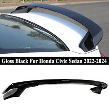 For Honda Civic Sedan 4 Dr 2022 2023 2024 Rear Trunk Spoiler Wing Glossy Black