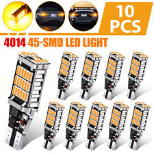 10x Super Bright T15921912 45-smd Led Reverse Back Up Light Bulbs Amber Yellow