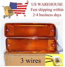 Amber Bumper Parking Signal Light 3 Wires Fit 89-95 Toyota Pickup 90-91 4runner