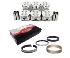 Flat Top Pistons Pins W Cast Rings For Chevrolet Sbc 350 5.7l