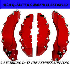 Red Extra Thick Abs Brake Caliper Covers Car Disc Kit Front Rear 4pcs Lm