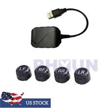 For Android Tpms External Sensor Usb Tire Pressure Monitoring Alarm System -usa