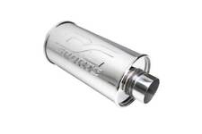 Dc Sports Universal Round Stainless Steel Polish Muffler 2.5 Inlet 2.5 Outlet