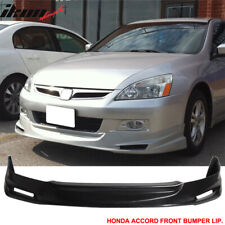 Fits 03-05 Honda Accord Sedan Mugen Style Front Bumper Lip Spoiler Unpainted Pu