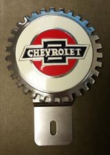 New Chevrolet Chevy Bow-tie License Plate Topper- Chromed Brass-great Gift Item