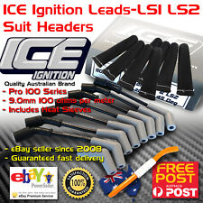 Ice Pro 100 Ignition Spark Plug Leads 9.0mm Black Ls1 Ls2 Ls76 L77 L98 Ls3 Lsa