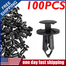 100pcs 8mm Hole Size Nylon Car Bumper Retainer Clips Push Type Fit For Toyota