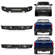 Off-road Steel Front Bumper Rear Bumpers Fit For 2007-2013 Chevy Silverado 1500