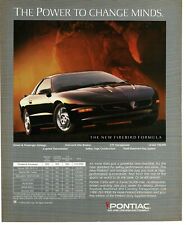 1994 Pontiac Firebird Black Vintage Print Ad