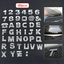 40pcs Car Suv Auto Chrome Diy 3d Letters Digital Alphabet Emblem Car Stickers