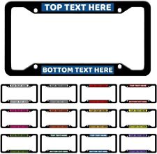 Custom Personalized License Plate Frame Color Choice 4 Holes