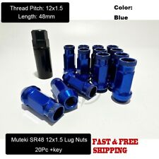 20pc Key Blue 12x1.5 Muteki Sr48 Tuner Racing Lug Nuts For Honda Accord Civic