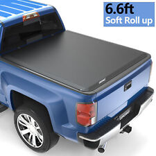 6.6ft Soft Roll-up For 2014-2024 Silveradosierra 1500 Tonneau Cover Truck Bed