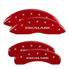 Mgp Caliper Covers Set Of 4 Red Finish Silver Escalade