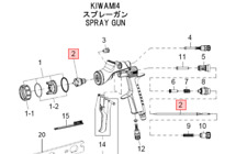 Anest Iwata 1.4mm Nozzle And Needle Set For Kiwami4-14ba4 Part Number 93016750