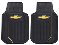 New 2pc Chevy Bowtie Car Truck Front Heavy Duty All Weather Rubber Floor Mats