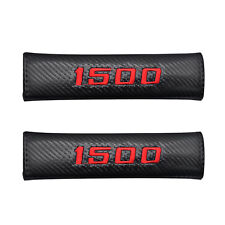 2x Fits Ram 1500 Cab Accessory Red Embroidered Seat Belt Shoulder Pads Covers
