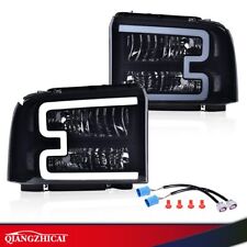 Fit For 05-2007 Ford F250 F550 Super Duty Led Drl Headlights W Harness Smoked