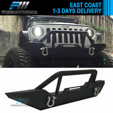 Fit 07-17 Jeep Wrangler Bull Bar Front Bumper Grille Brush Guard Stainless Steel