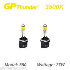 Gp Thunder Gold 3500k Xenon Quartz Halogen Foglight Bulbs Pair 880 H27 27w