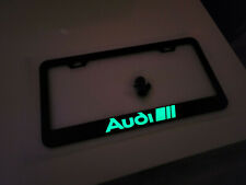 Glowing Audi Sport Stainless Steel License Plate Frame With Screws Caps