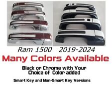 Black Or Chrome Door Handle Overlays 2019 - 2024 Fits Dodge Ram 1500 U Pick Clr
